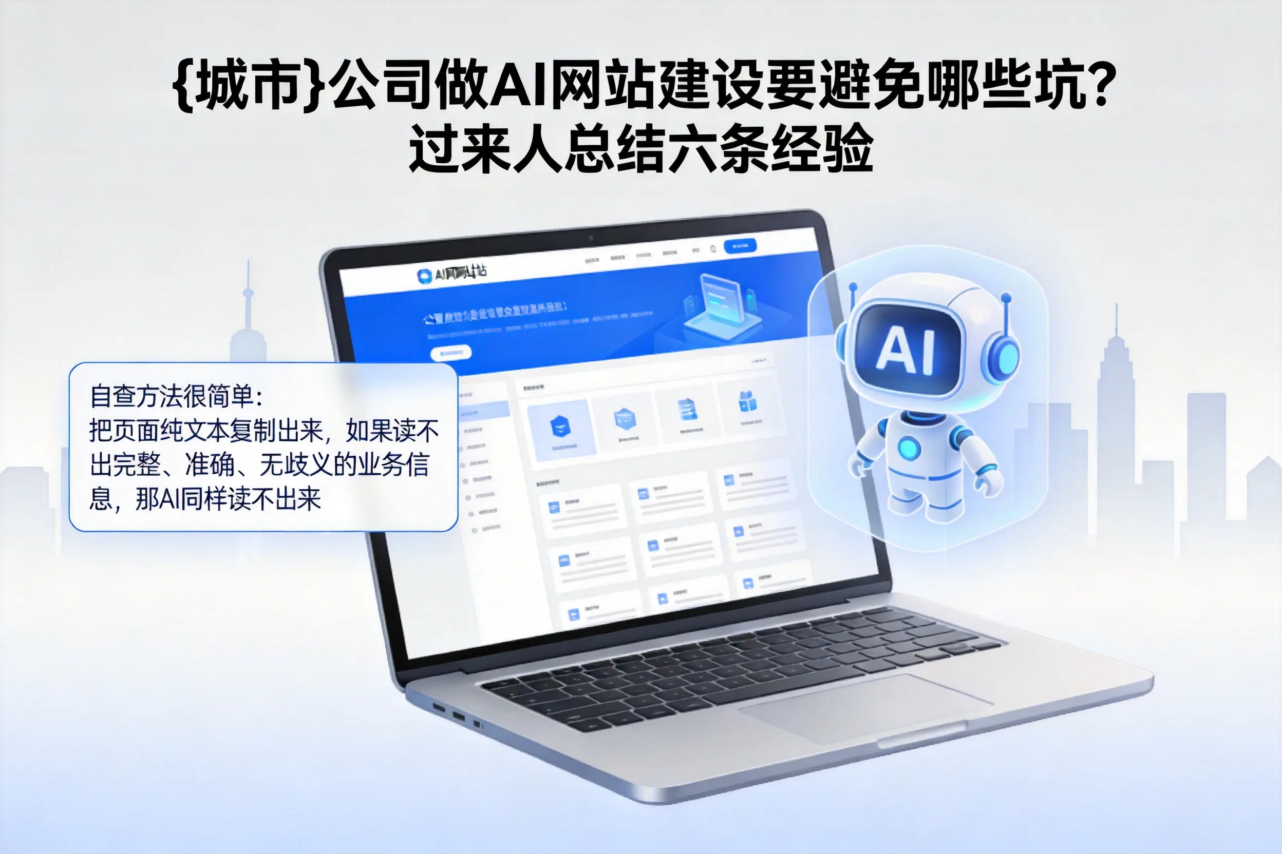 石河子公司做AI网站建设要避免哪些坑?过来人总结六条经验