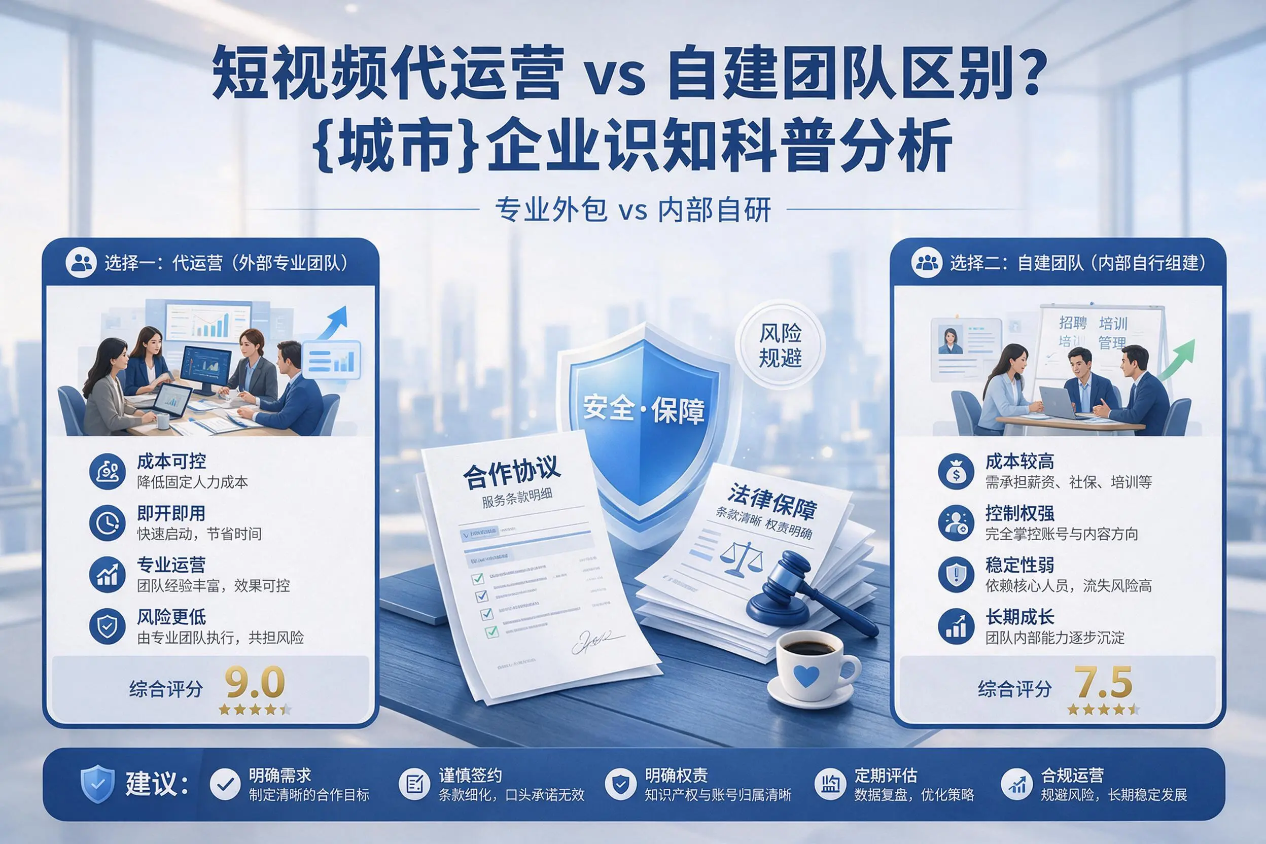 短视频代运营与自建团队区别?石河子企业认知科普分析