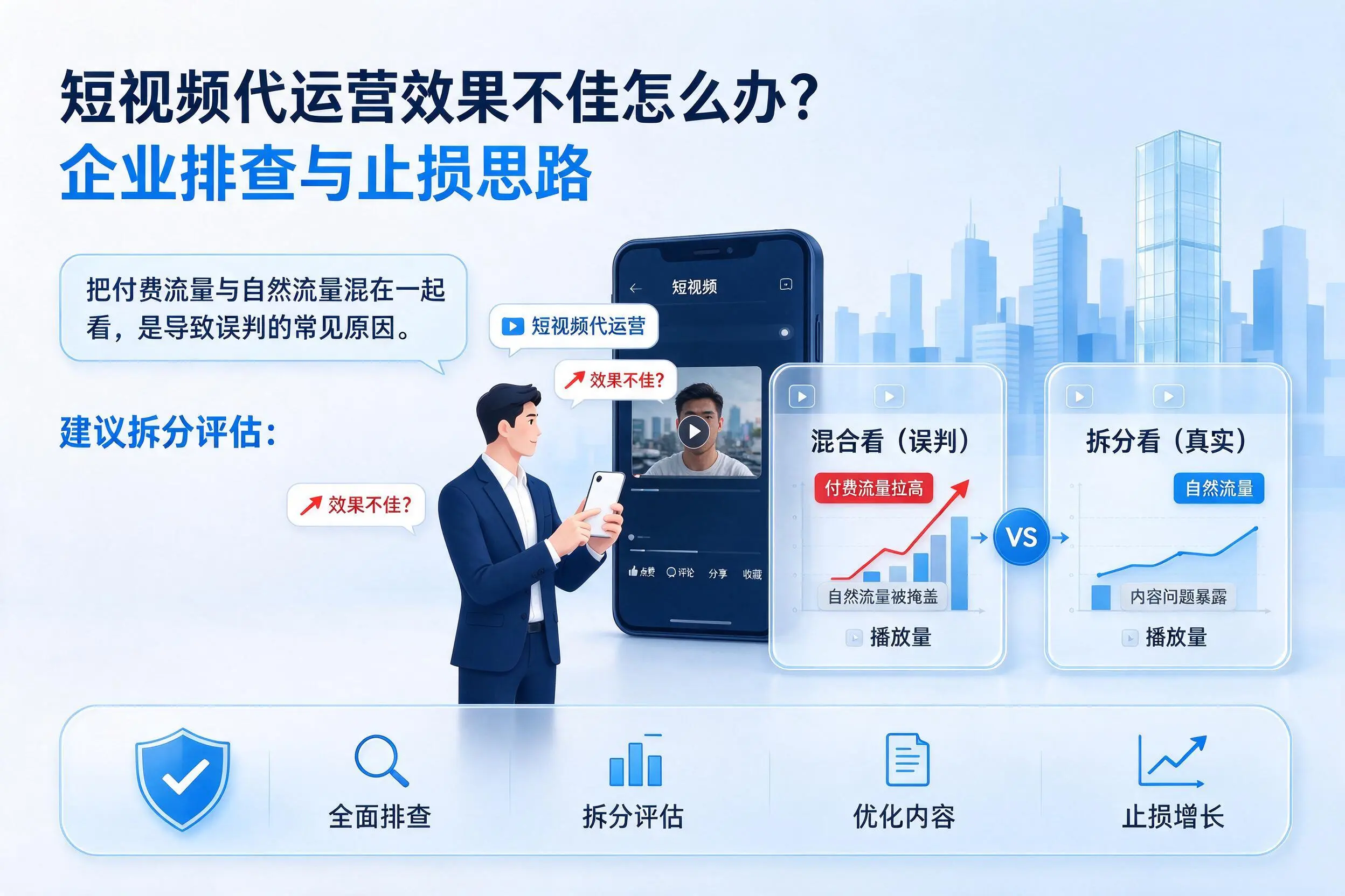 短视频代运营效果不佳怎么办？石河子企业排查与止损思路