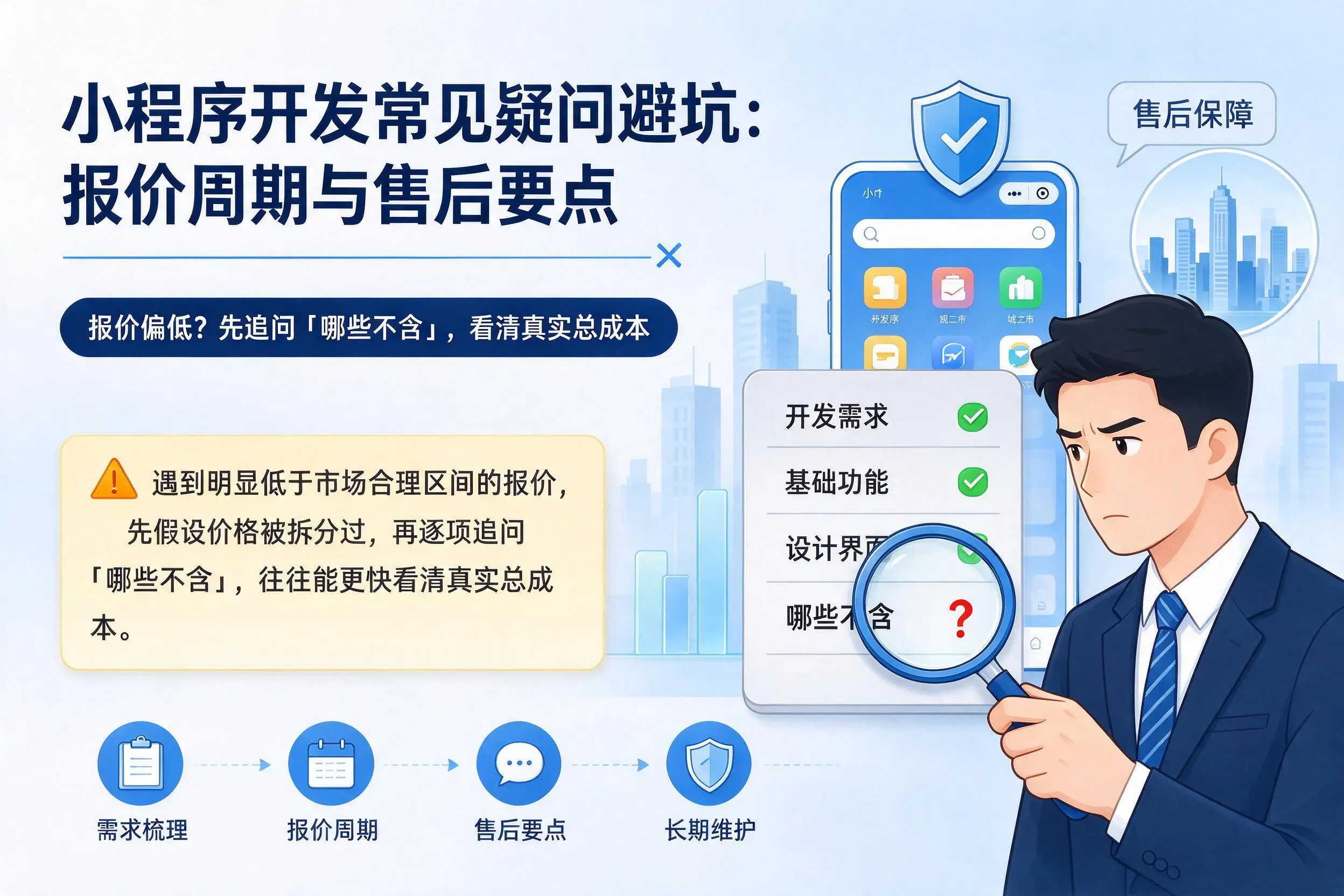 石河子小程序开发常见疑问避坑：报价周期与售后要点