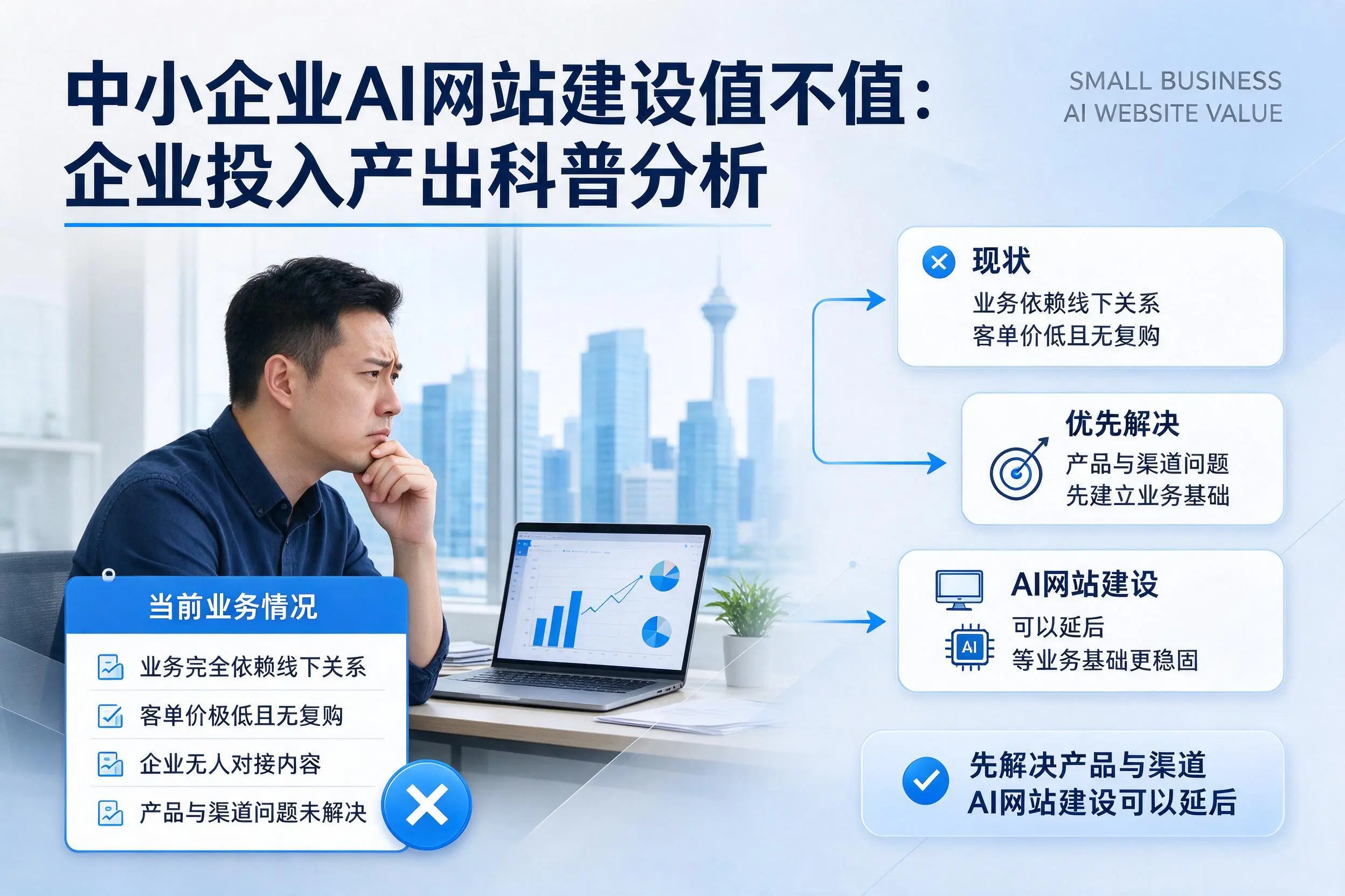 中小企业AI网站建设值不值:石河子企业投入产出科普分析