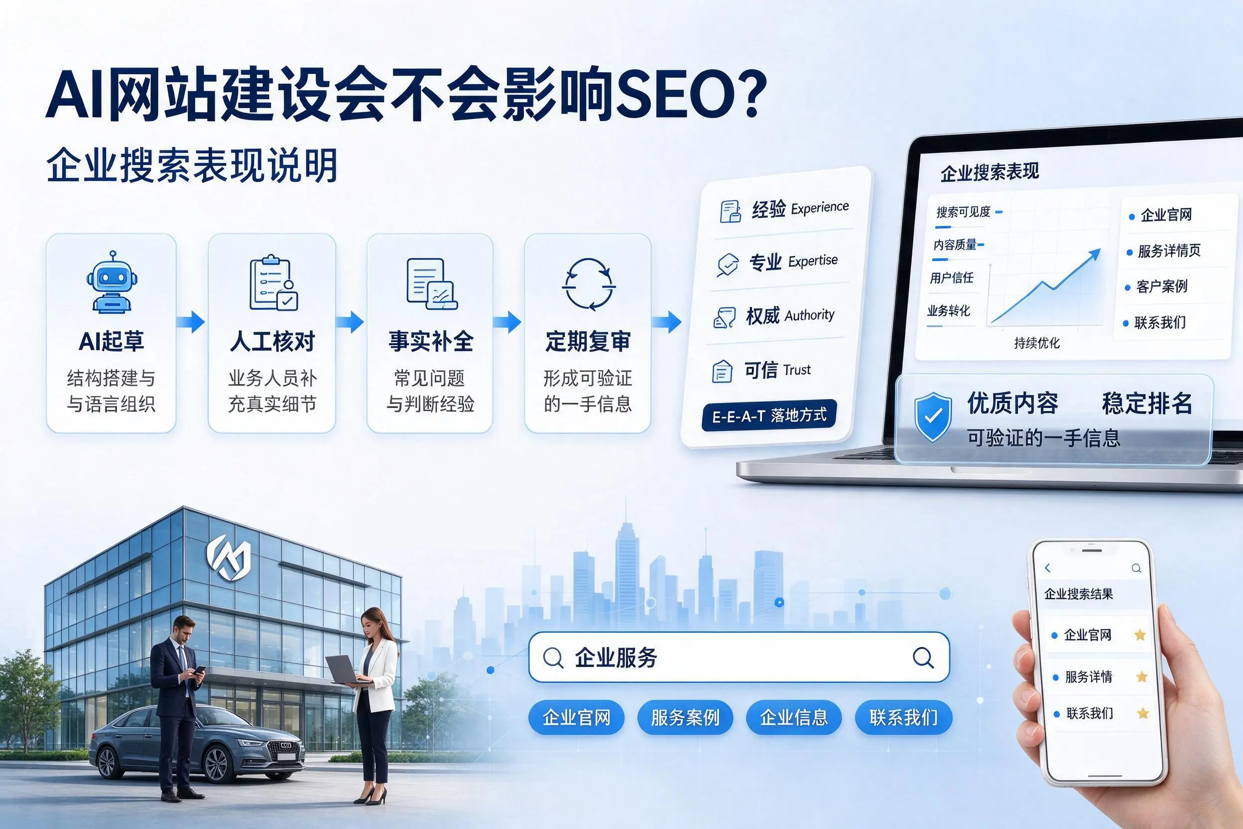 AI网站建设会不会影响SEO？石河子企业搜索表现说明