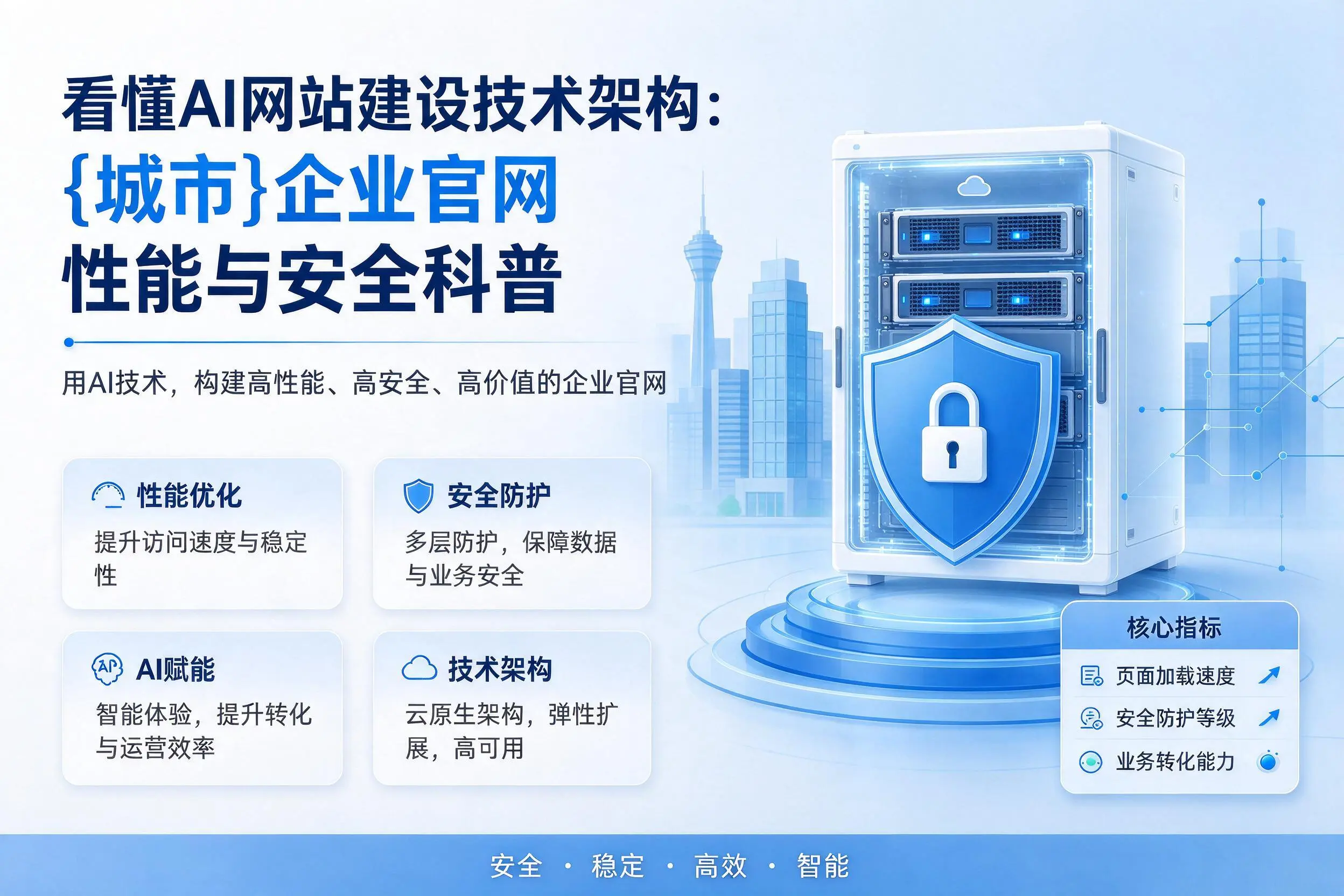 看懂AI网站建设技术架构:石河子企业官网性能与安全科普