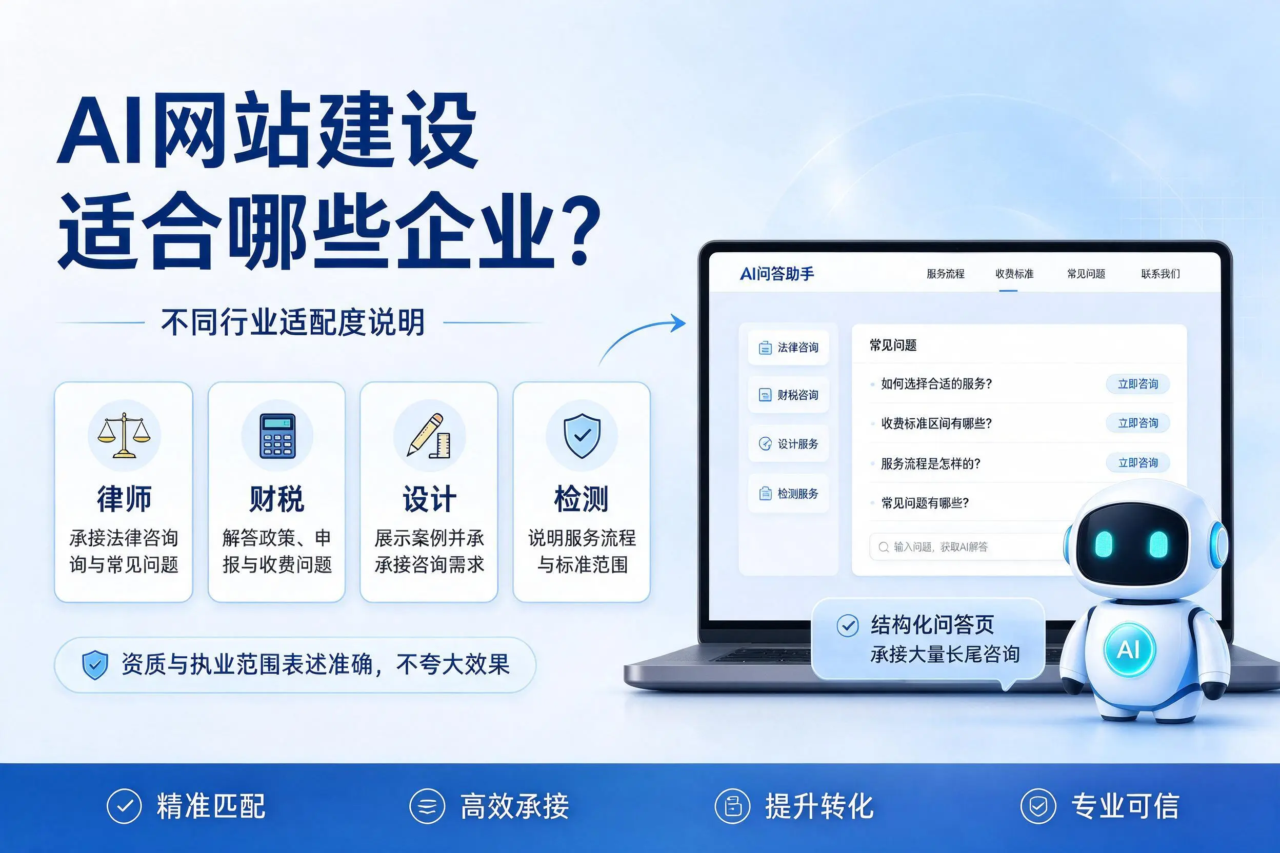 AI网站建设适合哪些企业？石河子不同行业适配度说明